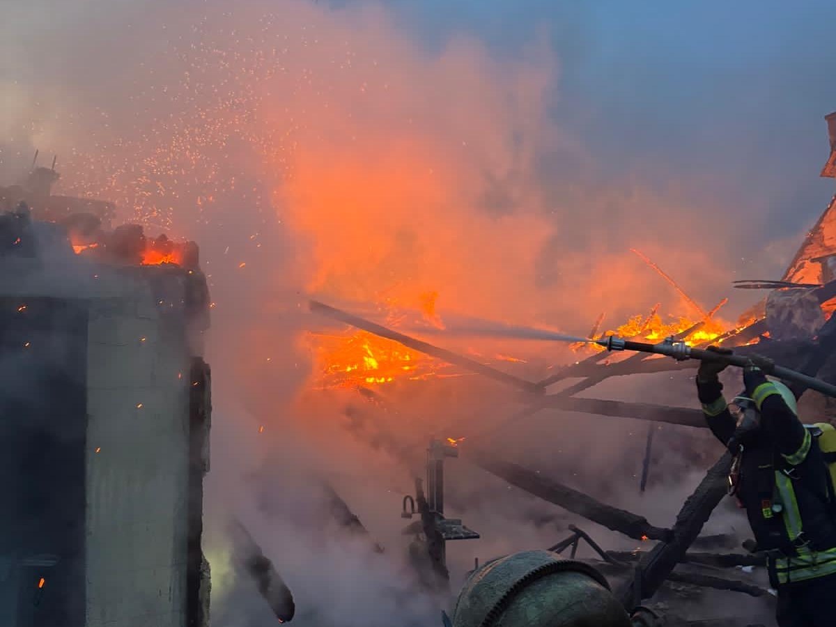 Großbrand in Wilhelmsburg